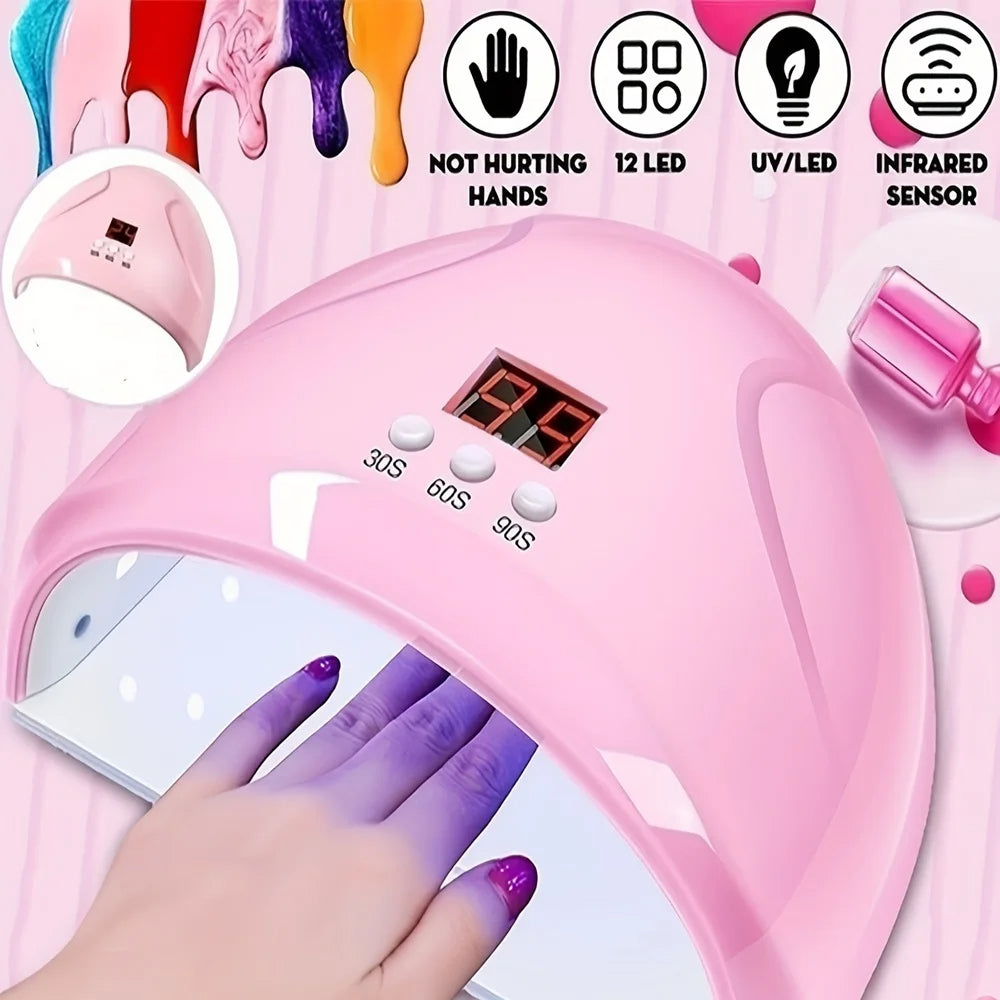 Lámpara de secado de uñas LED UV secador de uñas , para  todos los esmaltes de uñas en Gel con Sensor automático herramientas de arte de salón profesional