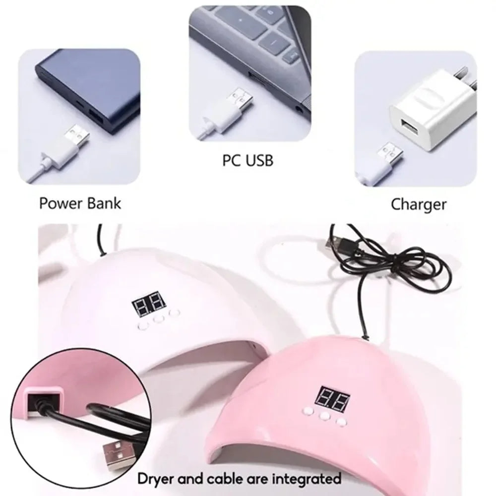 Lámpara de secado de uñas LED UV secador de uñas , para  todos los esmaltes de uñas en Gel con Sensor automático herramientas de arte de salón profesional