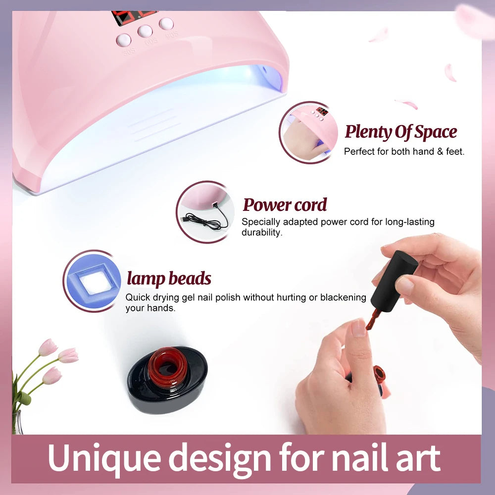 Lámpara de secado de uñas LED UV secador de uñas , para  todos los esmaltes de uñas en Gel con Sensor automático herramientas de arte de salón profesional