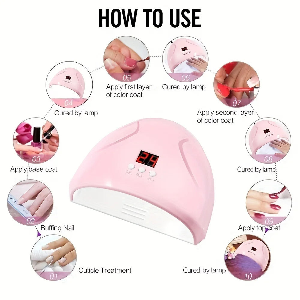 Lámpara de secado de uñas LED UV secador de uñas , para  todos los esmaltes de uñas en Gel con Sensor automático herramientas de arte de salón profesional