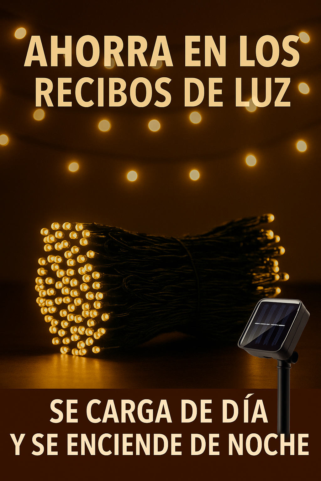 Luces con panel  solares , no nececitan  enchufes para encender,  impermeable  para exteriores, decoración de Navidad, Bodas, fiesta, decoración del hogar, Negocios Etc.