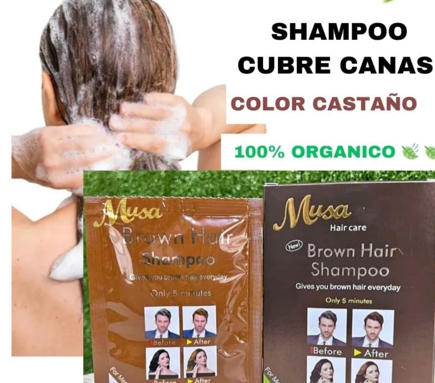 SHAMPOO CUBRECANAS CASTAÑO , NEGRO y CASTAÑO ROJIZO  DESDE 69 SOLES