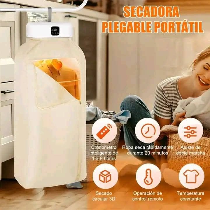 SECADORA DE ROPA PORTÁTIL CON FUNCIÓN TEMPORIZADOR