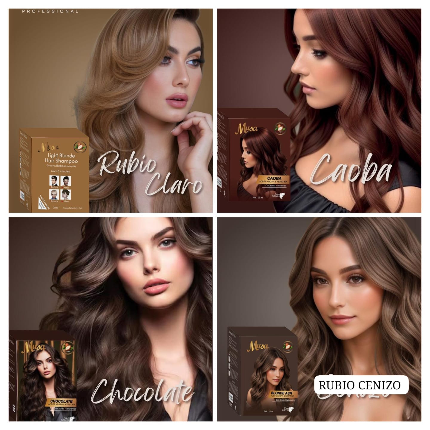 SHAMPOO CUBRECANAS EN CAJA Y FRASCO COLORES VARIADOS HECHO DE PRODUCTOS NATURALES